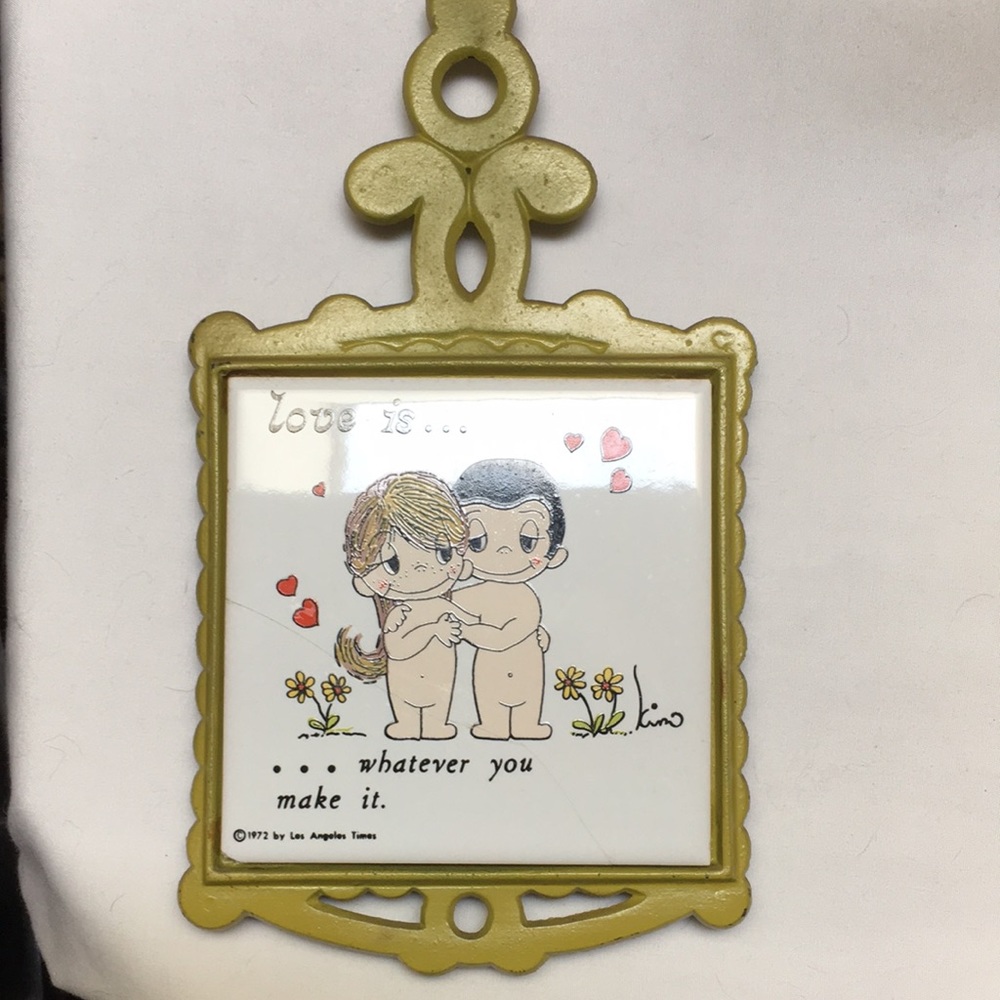 Vintage 1970’s “Love is….”, trivet